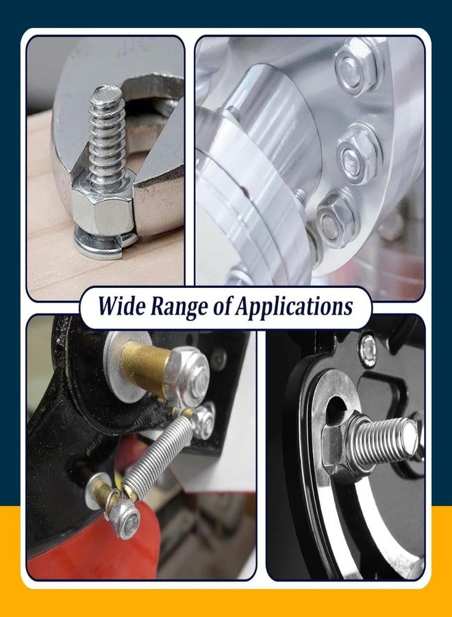Generasis - Stainless Steel SS304 Hexaganol Nuts M3 M4 M5 M6 M8 M10 M12 (Small Assortment Kit, 189 Pieces) - Image 4